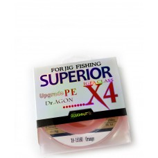 Шнур SUPERIOR orang X4 0.06-0.30 mm - 150 метров Шнур SUPERIOR orang X4 0.06-0.30 mm - 150 метров