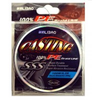 Шнур Libao Casting 100% PE 8 braid 135м 0,38- 0.50мм grey Шнур Libao Casting 100% PE 8 braid 135м 0,38- 0.50мм grey